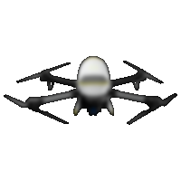 Frontal rendering of HHLA Sky X4 Automated First Responder & Security Drone